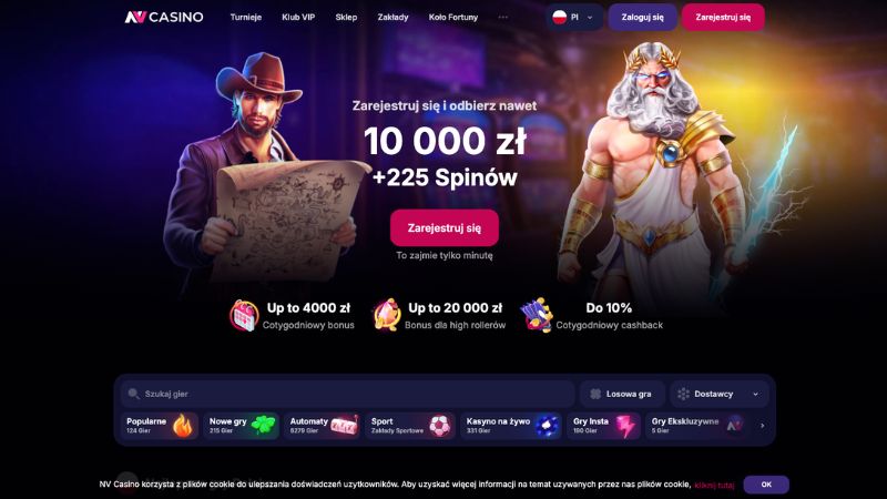 NV Casino kasyno online zrzut ekranu